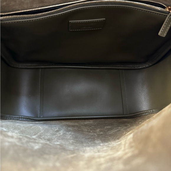 YSL Saint Laurent Le 5 a 7 Large Shoulder Bag Barley Green Suede - Picture 7 of 13